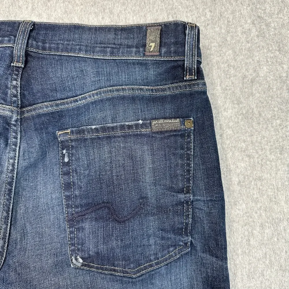 7 For All Mankind Jeans Mens 33 Standard Fit Denim Straight Relaxed Button Fly